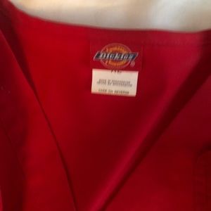 Dickies Scrub Top-Red
